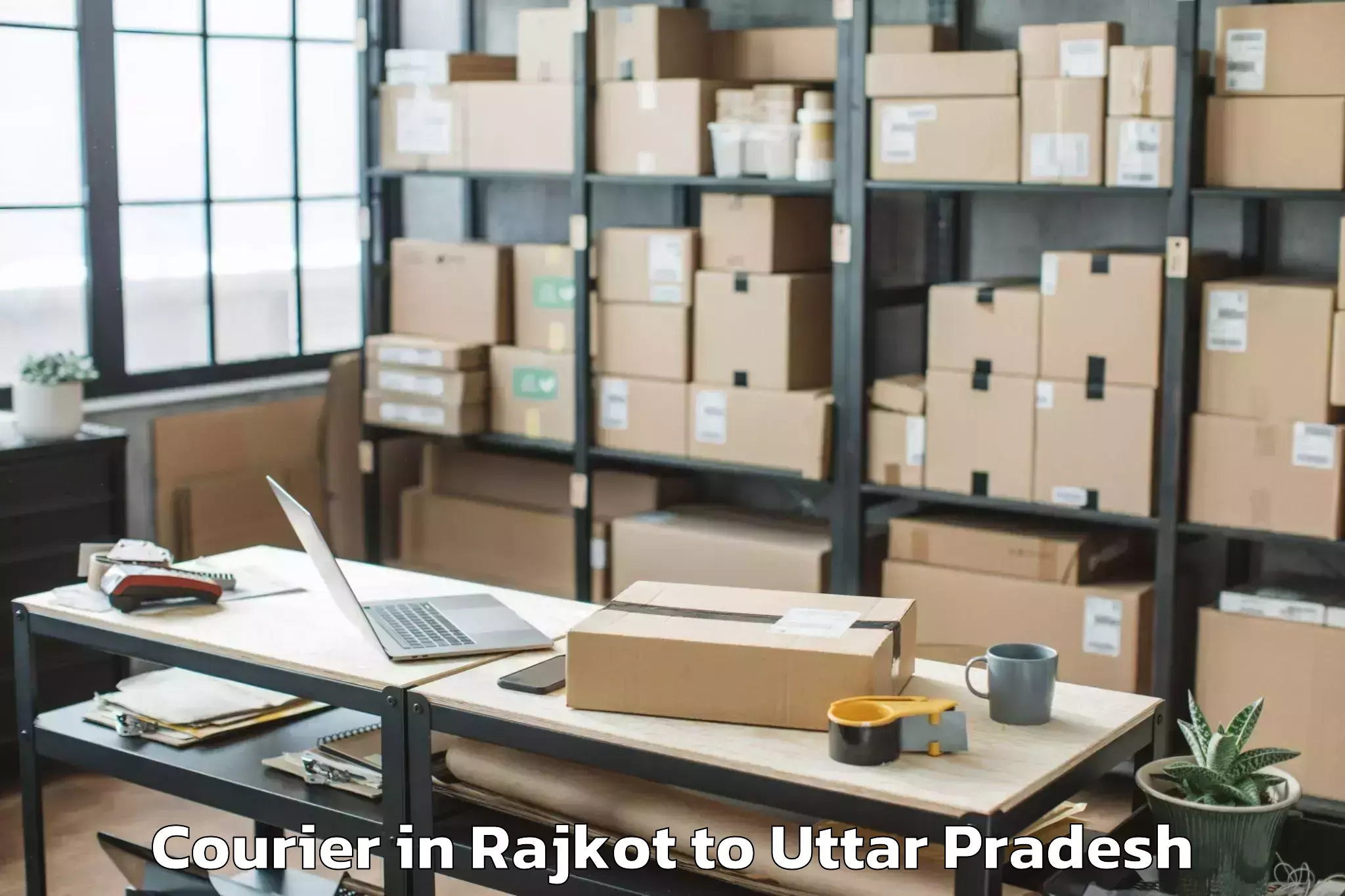 Quality Rajkot to Jananayak Chandrashekhar Unive Courier